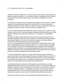 LA TECNOLOGÍA NOS ESTÁ ALCANZANDO. Página 1