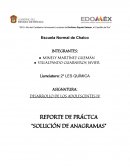 DESARROLLO DE LOS ADOLESCENTES IV REPORTE DE PRÁCTCA “SOLUCIÓN DE ANAGRAMAS”
