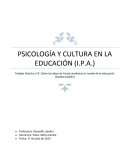 PSICOLOGÍA Y CULTURA EN LA EDUCACIÓN (I.P.A.)