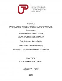 PROBLEMAS Y DESAFIOS EN EL PERU ACTUAL. Página 1