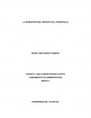 LA ADMINISTRACION: PRINCIPIO DEL APRENDIZAJE
