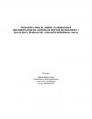 PROPUESTA PARA EL DISEÑO, ELABORACIÓN E IMPLEMENTACION DEL SISTEMA DE GESTION DE SEGURIDAD Y SALUD EN EL TRABAJO DEL CONJUNTO RESIDENCIAL DALIA