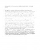 FUNDAMENTOS PARA LA EVALUACION Y MEJORA DEL SISTEMA DE GESTION DE CALIDAD