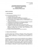 Teoría y Comportamiento Organizacional Examen Parcial N°1 Caso: Almacenes El Descuentazo