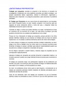 ¿Qué es trabajo por proyectos?