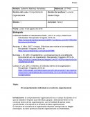 El comportamiento individual en el entorno organizacional