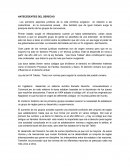 Antecedentes del derecho