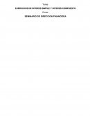 EJERCICIOS DE INTERES SIMPLE Y INTERES COMPUESTO