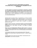 CULTURA POLÍTICA EN EL DEPARTAMENTO DE CORDOBA
