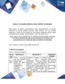 Anexo I. Conceptos Básicos sobre Gestión Tecnológica