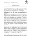 Actividad Descripción y caracterización física del agua