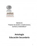 PROYECTO “El placer de atender y enseñar lectura, escritura y matemáticas”