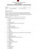 CUARTO AÑO BÁSICO EVALUACIÓN DE HISTORIA, GEOGRAFIA Y CIENCIAS SOCIALES