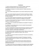 Cuestionario sobre una Planta de productos hortofruticolas