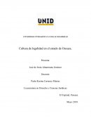 Cultura de legalidad en el estado de oaxaca