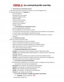 TEMA 4: La comunicación escrita