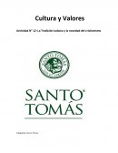 Actividad N° 12: La Tradición Judaica y la novedad del cristianismo
