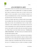 ¿Es un sentimiento el amor?