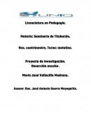 Proyecto de investigación. Deserción escolar