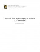 Relación entre la psicología y la filosofía: Las emociones