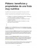 Plátano: beneficios y propiedades de una fruta muy nutritiva