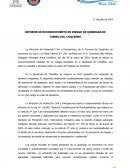 Informe de Reconocimiento de Riesgo de Quebrada de Tambillos, Coquimbo