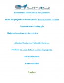 Titulo del proyecto de investigación: desintegración familiar