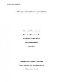 ADMINISTRACIÓN, CONTEXTO Y FUNDAMENTOS. Página 1