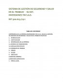 COMPROMISO DE LA EMPRESA INVERSIONES TIN S.A.S. HACIA EL SISTEMA DE GESTIÓN DE SEGURIDAD Y SALUD EN EL TRABAJO POLITICAS