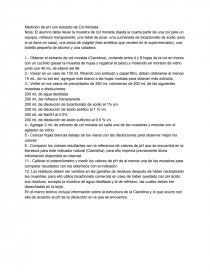 Medición de pH con extracto de Col Morada. Página 1