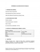 INFORME DE VALORACION SOCIO FAMILIAR