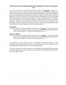 REAPERTURA DE ACTA DE ASAMBLEA GENERAL EXTRAORDINARIA DE FECHA 27 DE AGOSTO DE 2019