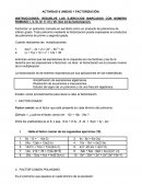Actividad 6 unidad 1 Factorización