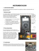 Instrumentación eléctrica. Multimetro digital