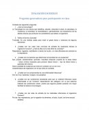 EVALUACIÓN DE RIESGOS Preguntas generadoras para participación en clase