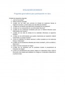 EVALUACIÓN DE RIESGOS Preguntas generadoras para participación en clase