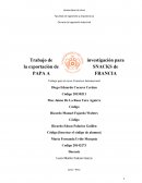 Trabajo de investigación para la exportación de SNACKS de PAPA A FRANCIA