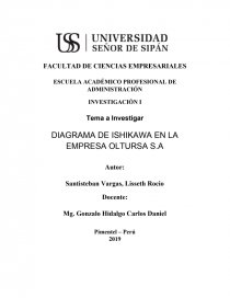 DIAGRAMA DE ISHIKAWA EN LA EMPRESA OLTURSA S.A. Página 1
