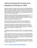 Informe del desarrollo humano en la República Dominicana en 2005