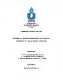 FINANZAS INTERNACIONALES. INFORME DEL ANÁLISIS FINANCIERO REALIZADO AL EJERCICIO N° 4 DE LA GUÍA DE EJERCICIO