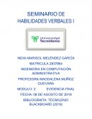 Evidencia Habilidades Verbales