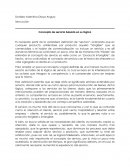 Servicios. Concepto de servicio basado en su lógica