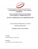 LOS COSTOS DE PROCESOS Y COSTOS PREDETERMINADOS