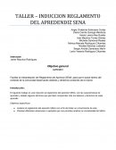 TALLER – INDUCCION REGLAMENTO DEL APREDENDIZ SENA