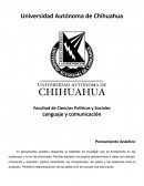 Lenguaje y comunicación Pensamiento Analítico