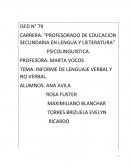 Informe de lenguaje verbal y no verbal