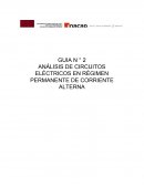 ANÁLISIS DE CIRCUITOS ELÉCTRICOS EN RÉGIMEN PERMANENTE DE CORRIENTE ALTERNA