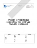 ATENCIÓN DE PACIENTES QUE RECIBEN TERAPIA DE REEMPLAZO RENAL CON HEMODIÁLISIS