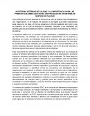 Auditorias internas de calidad e importancia en las PYMES