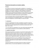 Proyecto de innovación en el entorno medico